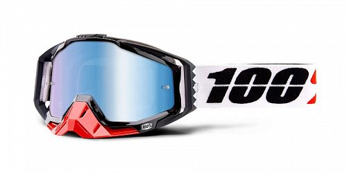 brýle RACECRAFT Marigot, 100% - USA (modré zrcadlové plexi)